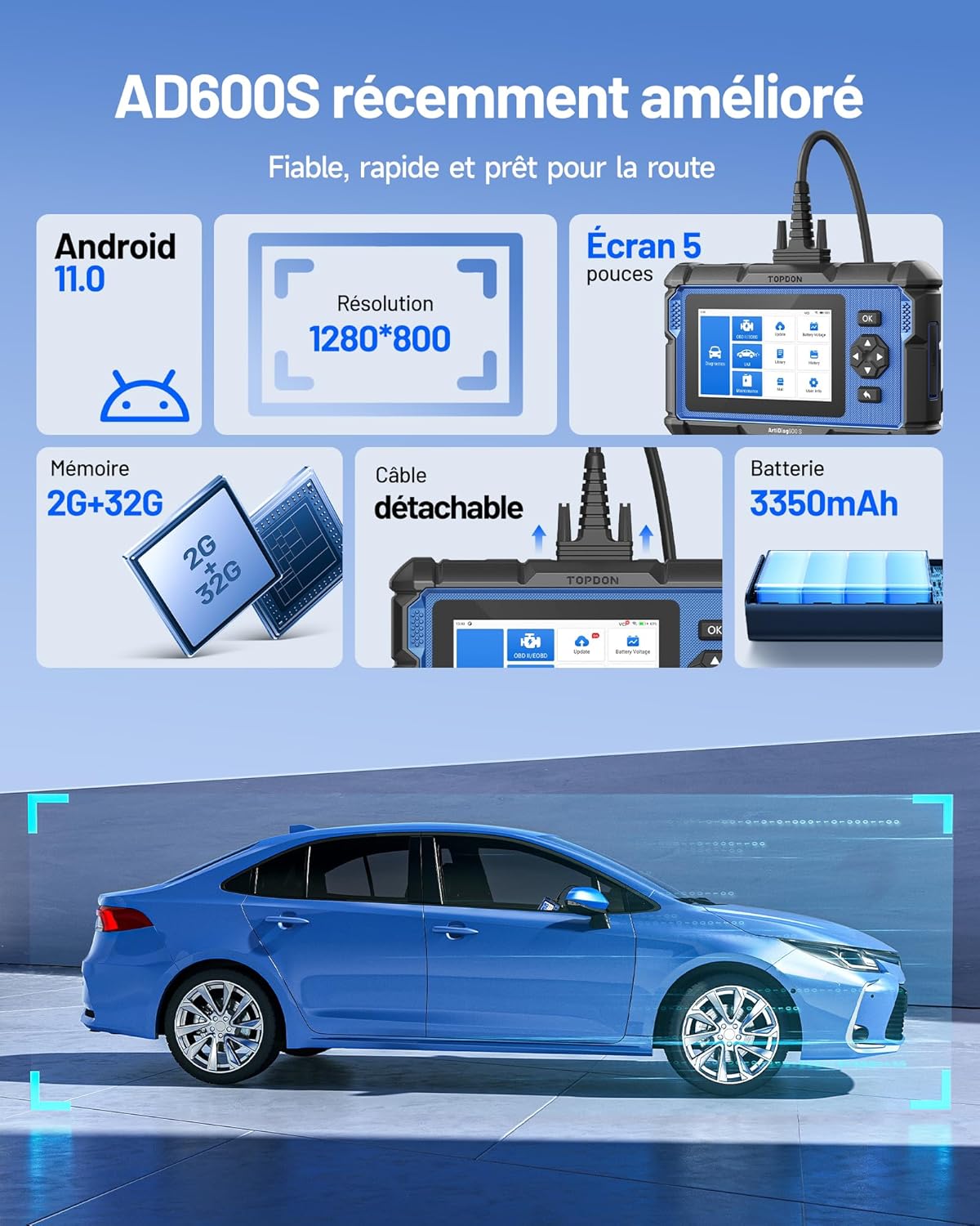 ArtiDiag600S Valise Diagnostic Auto OBD2
